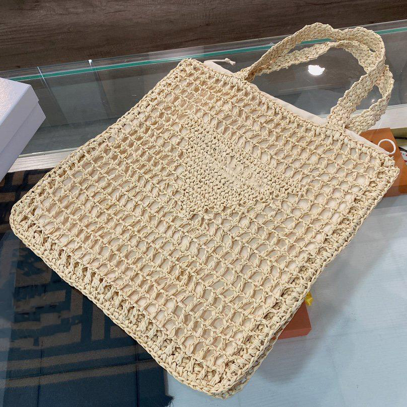 

Fashion Raffia Woven Women Tote Shopping bags High Quality Handmade Straw Shoulder Bag Female Designer Handbags Hollow Out Purse Ladies Summer beach bag, Pink (36*38cm)