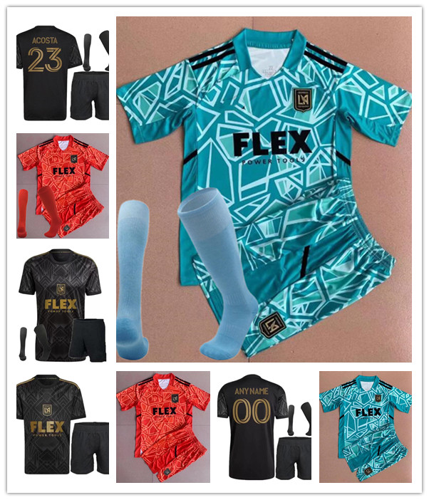 

2022 2023 Los Angeles FC Soccer Jersey LAFC #9 ROSSI #10 Carlos VELA Home Away Fans Version Mens #7 BLESSING ACOSTA 5 Year Anniversary Black Kit Football Shirts