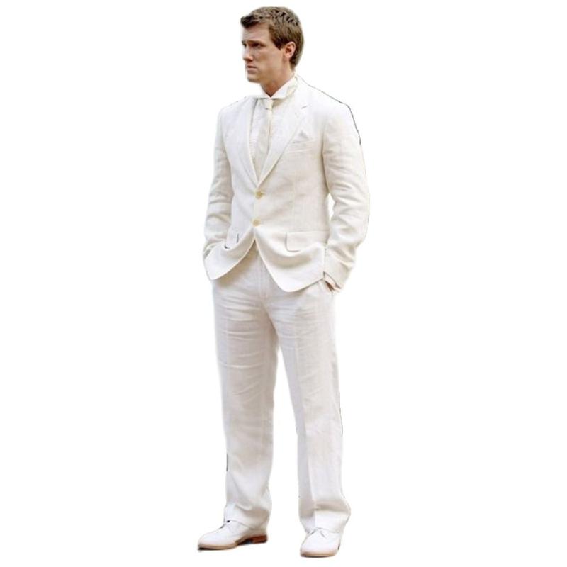 

Men's Suits & Blazers Arrival Men's Notch Lapel White Linen Selling Custom Made Two Buttons Handsome Casual Wear Blazer 2 Pieces SkinnyM, Black