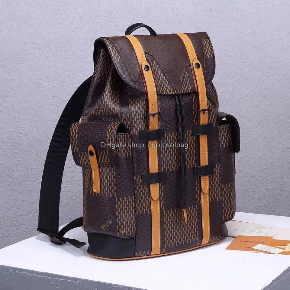 

AAAAA Top quality Christopher Backpacks Luxurys Designer School Bags Leather knapsack Men Women Schoolbag Satchel, Dust bag only