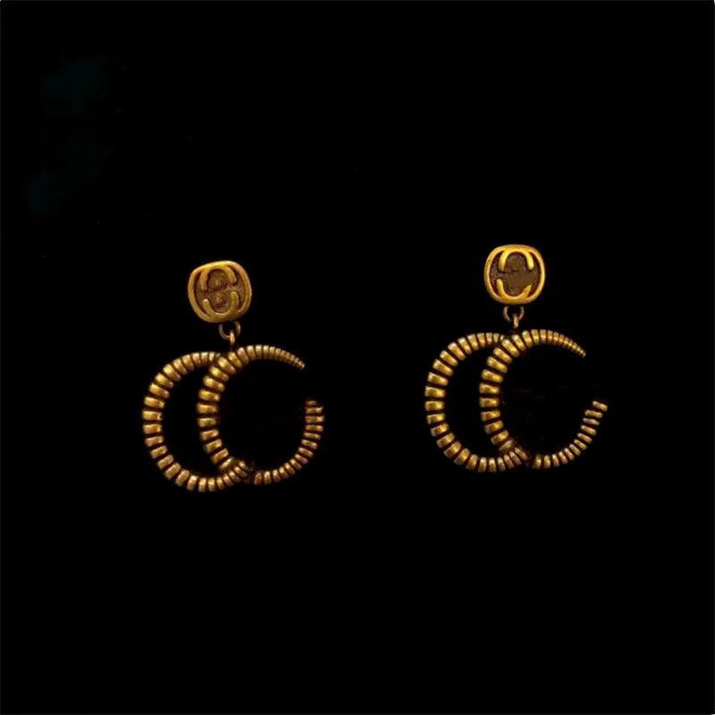 

European and American brass gold Stud Plated Brand love Famous Women Designers Letters Earring Luxury Wedding Party Jewerlry