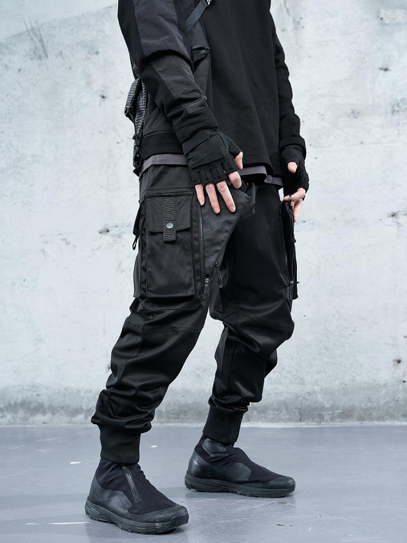 

Men's Pants Catsstac 22ss Multiple Pockets Cargo Drawstring Waist Joggers Techwear Aesthetic Warcore StreetwearMen's, As pic