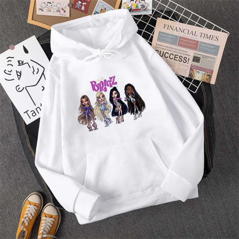 

Men' Hoodies & Sweatshirts Bratz Letter Hoodie Fashion Men Women Oversized Loose Casual Harajuku Fleece Pullovers HoodyMen, Black