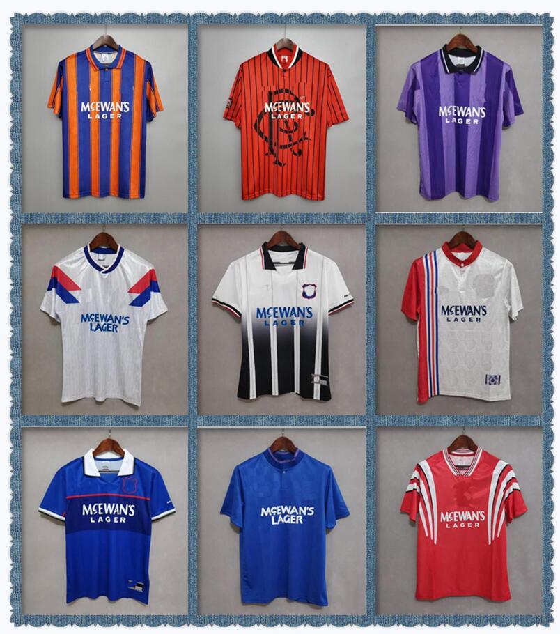 

Glasgow Rangers Retro soccer jerseys GASCOIGNE 1982 1984 82 83 84 86 87 90 92 93 94 95 96 97 99 2001 02 03 MCCOIST ALBERTZ Classic vintage jersey football shirt men, As pic