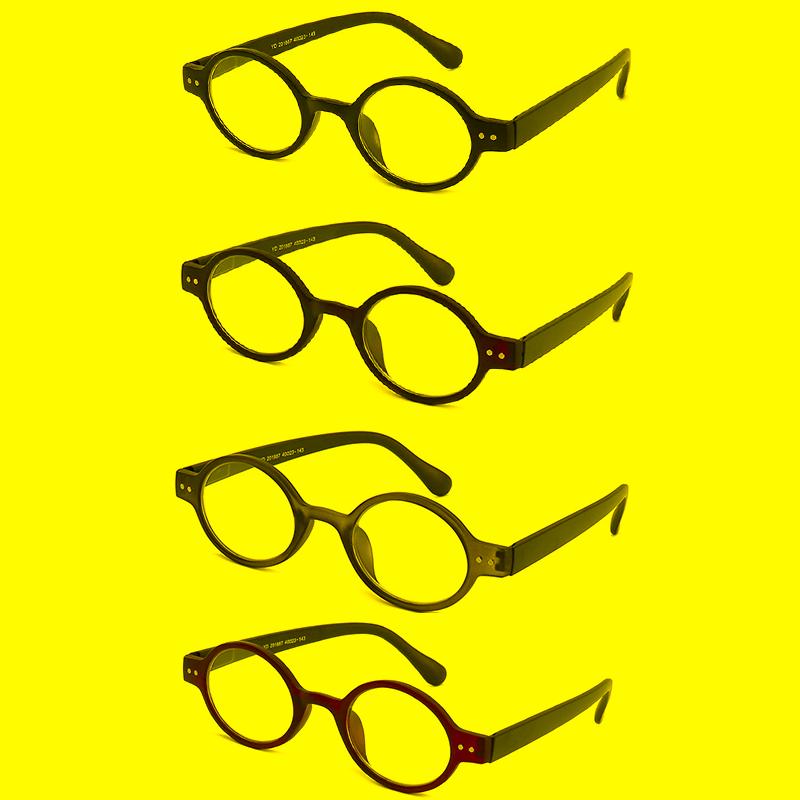 

Sunglasses Mini Portable Round Frame Reading Glasses Unisex Lightweight Retro Metal Readers Flexible Clear HD Eyeglasses LeopardSunglasses