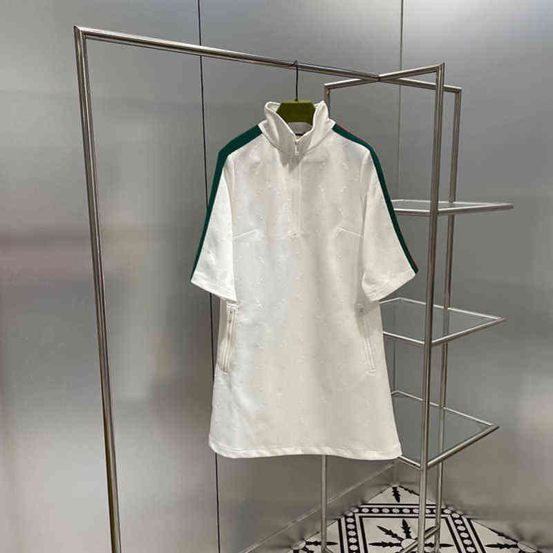 

Fashion Letter Dress Women Casual Dresses Classy Stripe Designer Dress Outdoor Street Style Girls Skirts Clothing, Pink