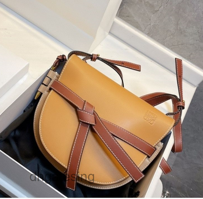 

One Handbags 2022 Designer Bag Women Lloew Bowknot Bag Texture Shoulder 5WAI