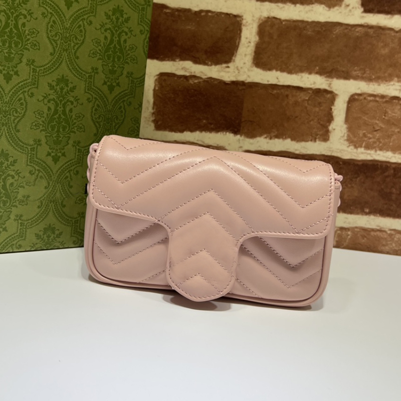 

Marmont Belt Bag Luxury Designer Luxuries Designers Women Bags Fashion Mini Bum Waist Bumbag Genuine Leather Woman Paris Italy with Box Dustbag, Pink