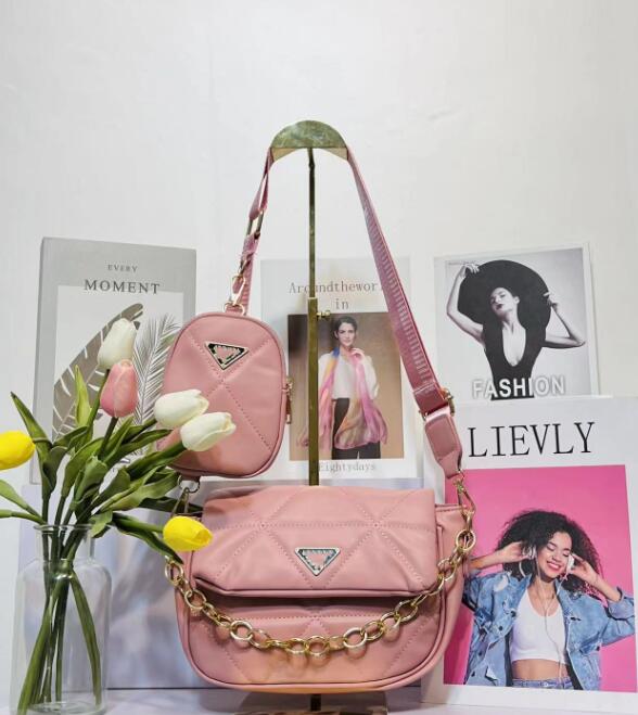 

Cross-Border Classic Style Rhombus Two-Piece Bag Women's New Fashion Trendy Messenger Bag Western Style All-Matching Shoulder Bags, As pic