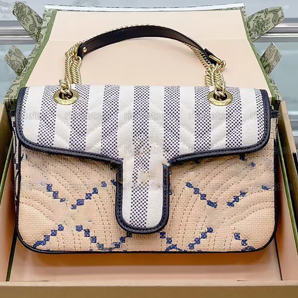 

Marmont shoulder bag marmont belt bag Beige blue handbag cross body mini top handle ceramic finishing 2022 new designer luxury purse wallet, Dust dag