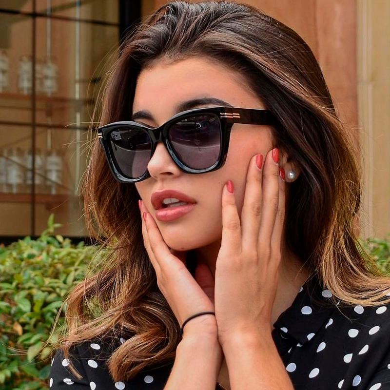 

Sunglasses Vintage Blue Rivets Square Women 2022 Brand Designer Tom 90s Gradient Shades Cat Eye Men Oversized Sun Glasses Female, White;black