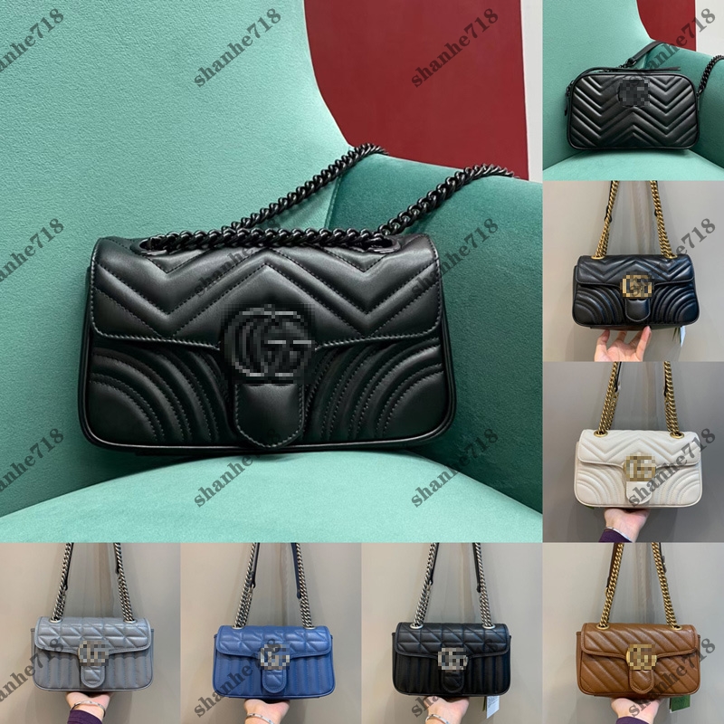 

Mirror Quality Black Hardware Marmont Women Shoulder Crossbody Bag Designer Luxury Hnadbags Camera Purses Lady Messenger Bags Clutch Wallets, Bubble paper package
