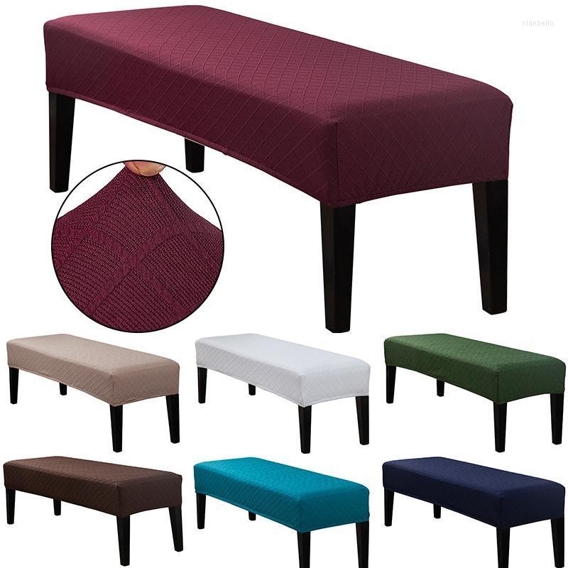 

Chair Covers Square Seat Spandex Piano Bench Slipcover Stretch Soft Long Rectangular Stool Cover DecorChair