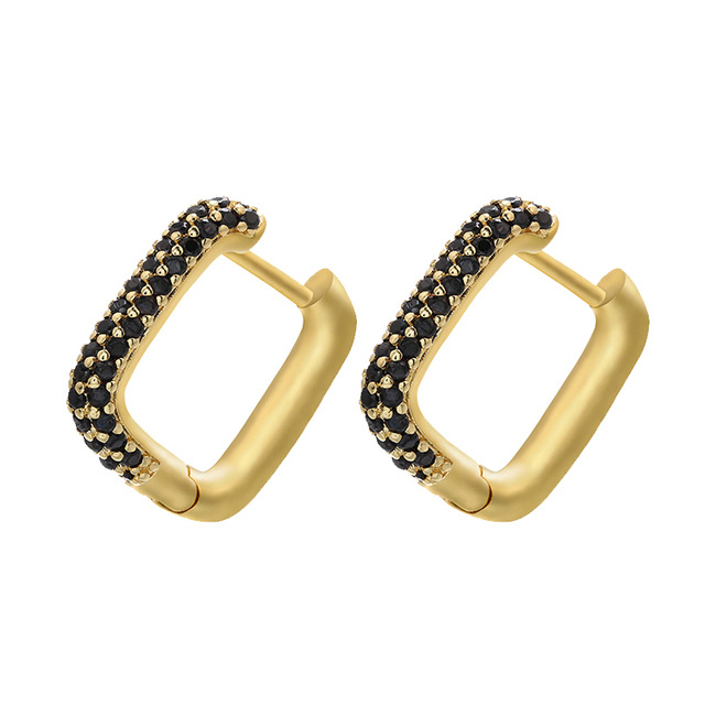 

Temperament exquisite earrings gold and silver small hoop earrings crystal female rainbow earrings fashion jewelry earring