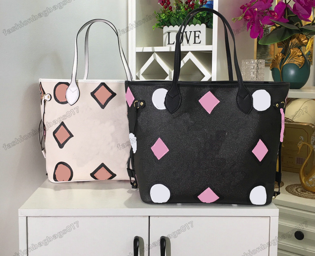

Wild At Heart Composite Bag Never MM Full Cream Womens Luxury Totes Monograms Giant Bi-color Designer 2pcs A4 Shoulder Bag with Zipped Pouch