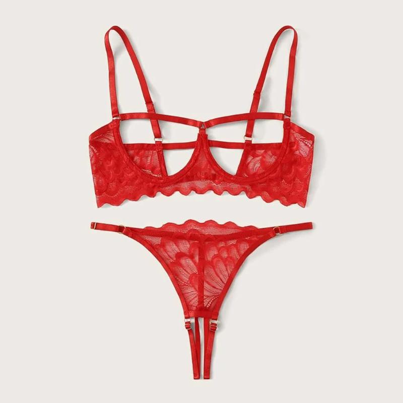 Bras Sets Plus Size Open Bra Crotch Erotic Lingerie For Women Porn Sex Underwear Sexy Lace Babydoll Nuisette Costumes-image-765456512