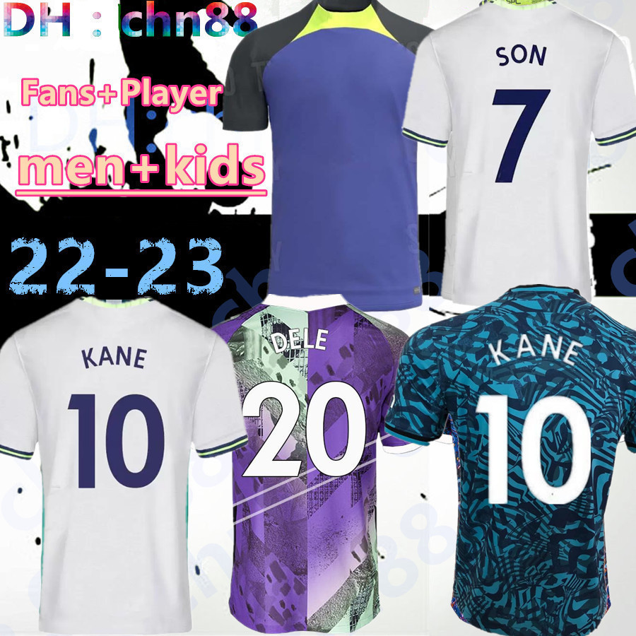 

22 23 KANE SON BERGWIJN Soccer Jerseys KULUSEVSKI HOJBJERG colorful Away 2022 2023 PERISIC Third 3rd ROMERO TOtten Football kit shirt BENTANCUR Men kids third, 22-23 player home