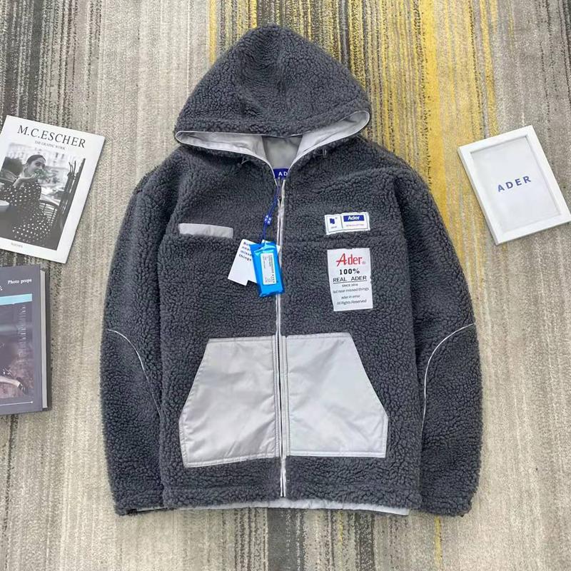 

Men's Hoodies & Sweatshirts Winter Lamb Wool Adererror Hoodie Double Wear Windbreaker Zipper-up Men Women High Quality ADER ERROR Outwear Ja