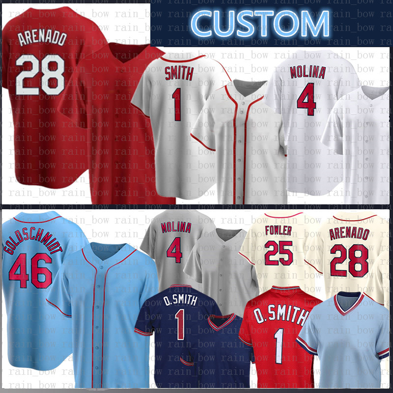 

Custom St. Baseball Jersey Louis Nolan Arenado Yadier Molina Paul Goldschmidt Ozzie Smith Dylan Carlson Harrison Bader Tommy Edman Nick Wittgren Nick Wittgren, Mens(hongque)-xin