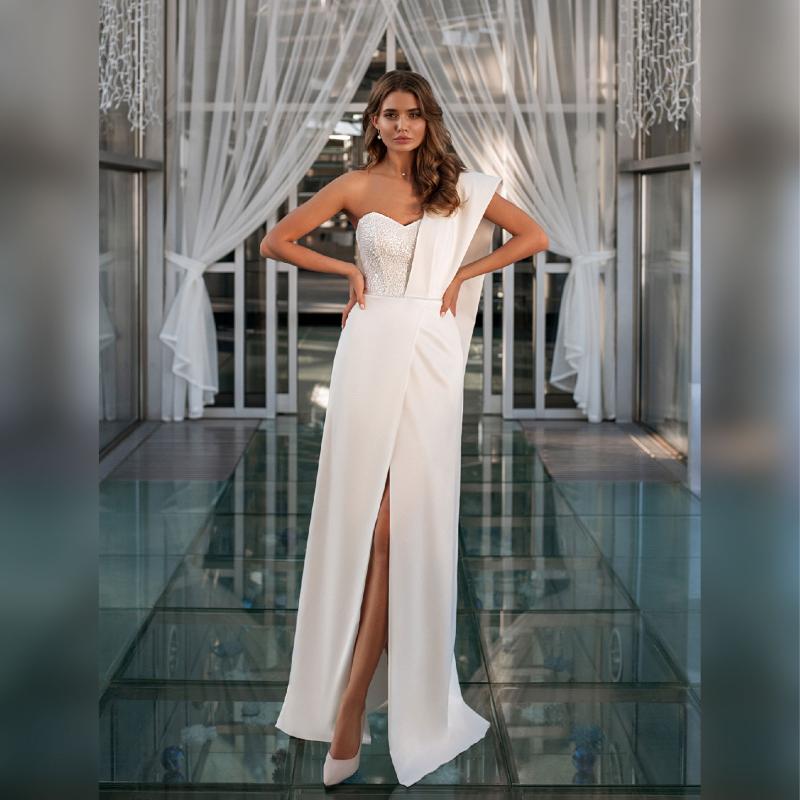 

Casual Dresses Mother Of The Bride 2022 Women Off Shoulder Sequins White Bodycon Frock Sexy Celebrity Evening Runway Party Long DressCasual