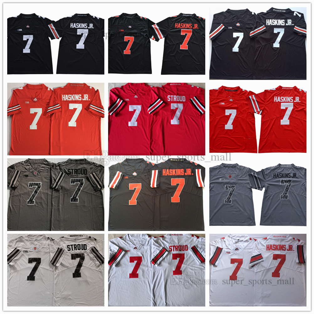 

NCAA Ohio State Buckeyes College Football Jersey 7 CJ Stroud Dwayne Haskins Jr High Quality stitched Mens Red white Black Blue, As picture