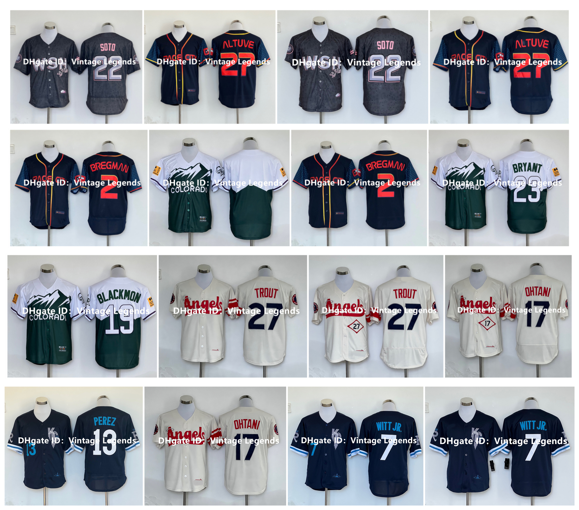 

2022 City Connect Baseball Jersey Kris Bryant Mike Trout Shohei Ohtani Juan Soto Bobby Witt Jr. Charlie Blackmon Jose Altuve Alex Bregman Jeremy Pena Salvador Perez, As pic