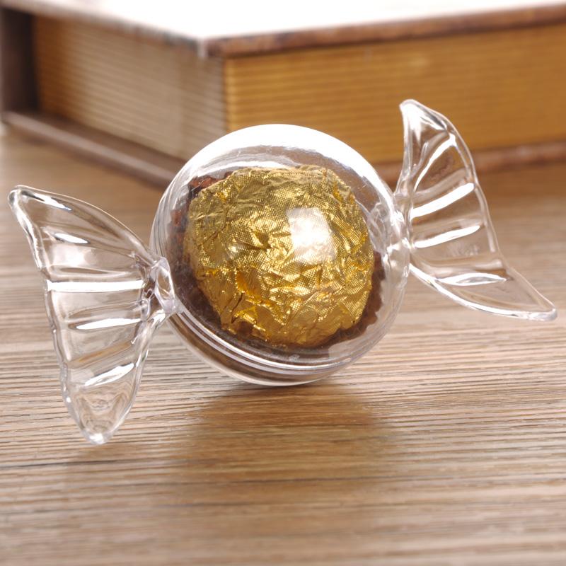 

Gift Wrap 12pcs/lot Retro Big Candy Box Plastic Hollow Ball Chocolate Packaging