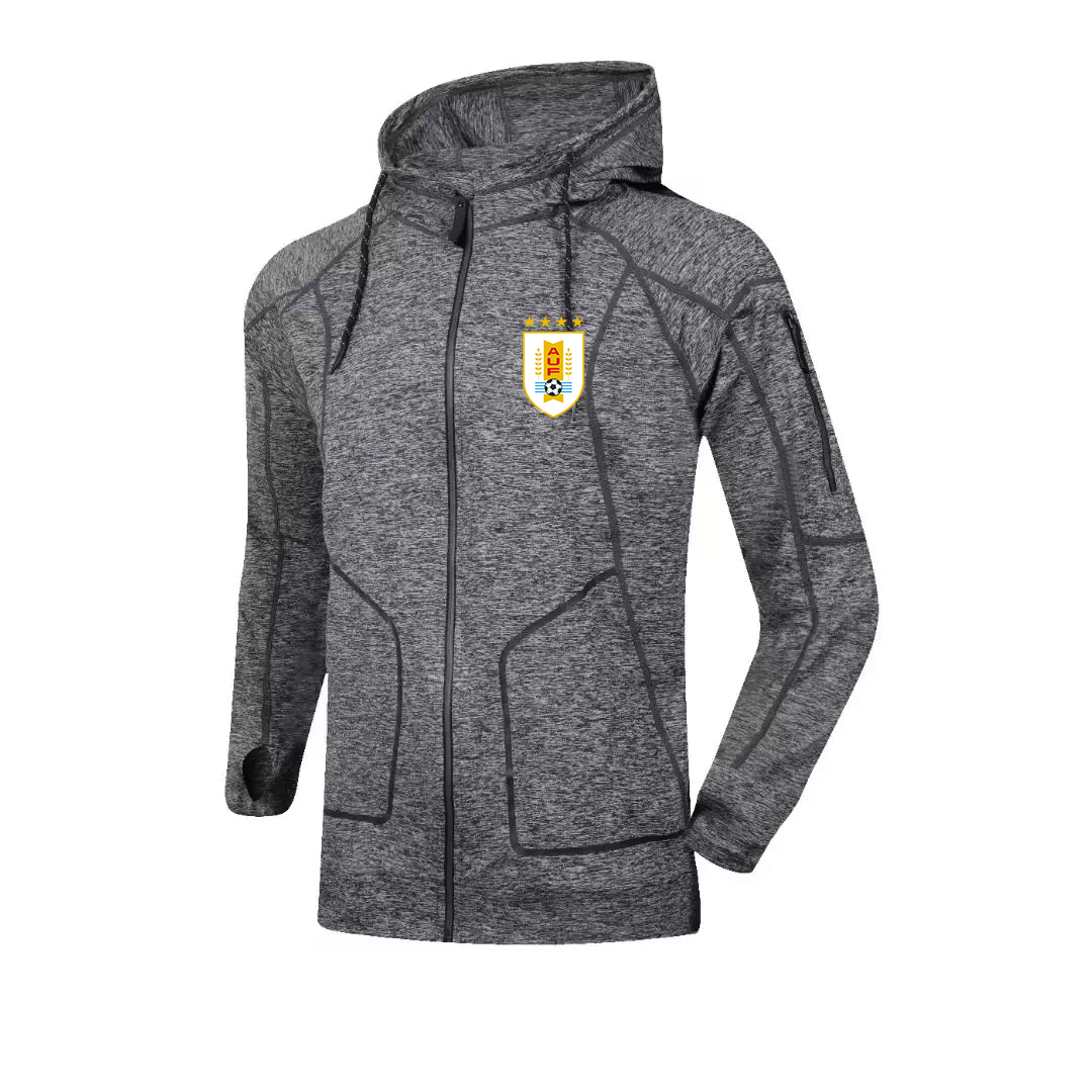 

Uruguay national football team Soccer Jerseys full zipper Hooded jacket Windbreaker 2022 hoodie football jackets coat Sweater, No 3