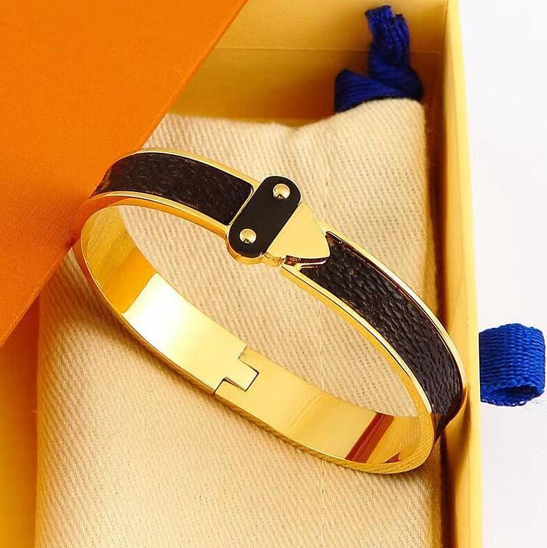 

Bracelets Bangle designer jewelry bracelet High quality stainless steel man mens 18 color gold buckle for men and woman fashion Jewelry Bangles with box