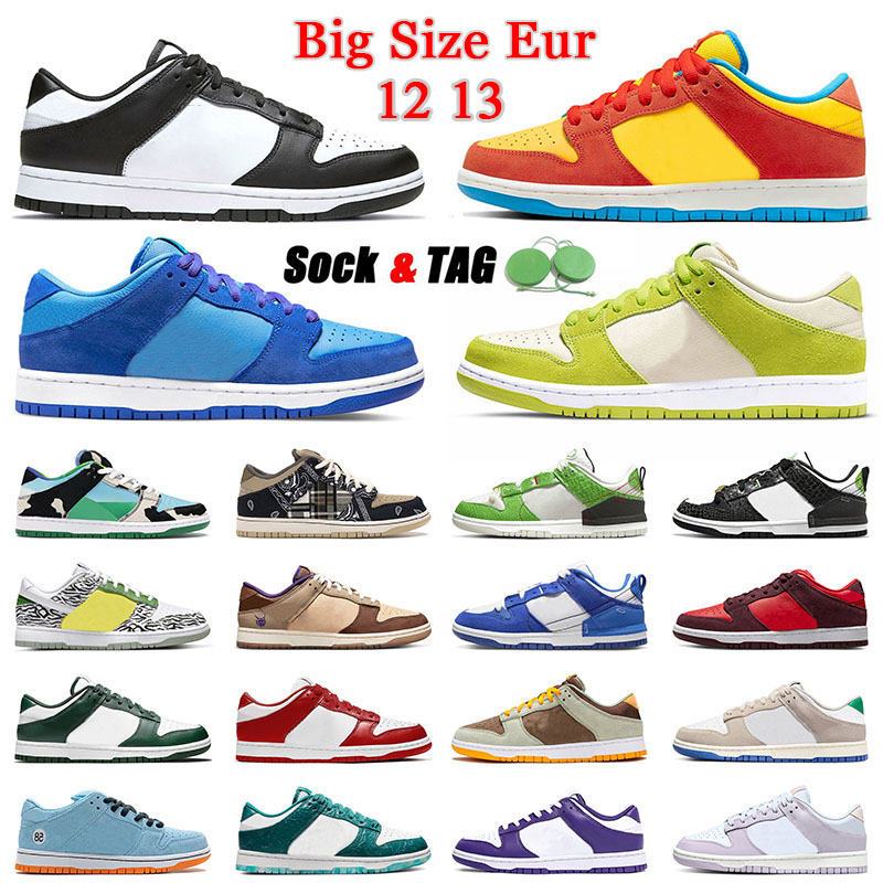 

Dunks Low Running Shoes Mens Womens 2022 New Panda Vintage Spartan Green Apple Uninversity Blue Raspberry Bart Simpson World Champ Black White Sneakers Flat Trainer, A77 36-45 ocean