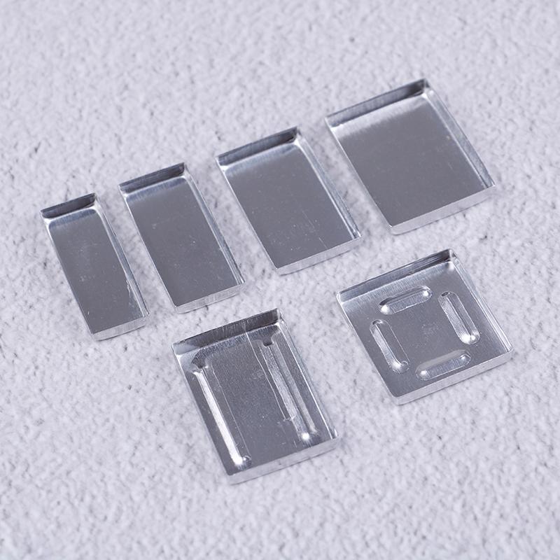 

Makeup Brushes 10Pcs/lot DIY Aluminum Square Empty Eyeshadow Pans Pigment Palette Powder Storage Case Cosmetic Tools 6 SizesMakeup