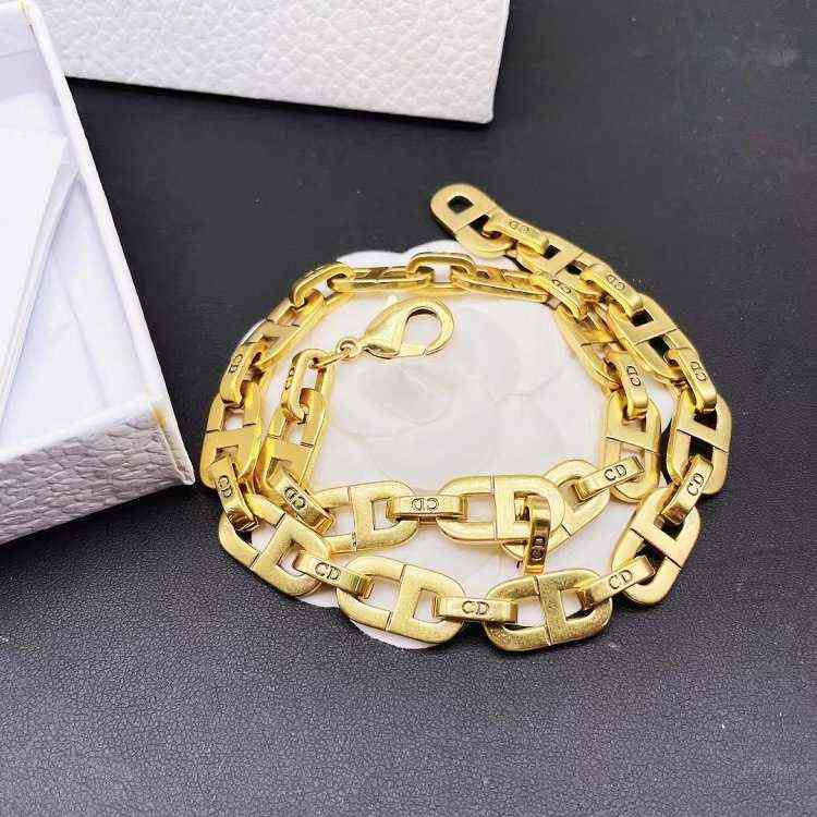Fine letter necklace fashion hip hop women's fashion temperament chain jewelry-image-782753375