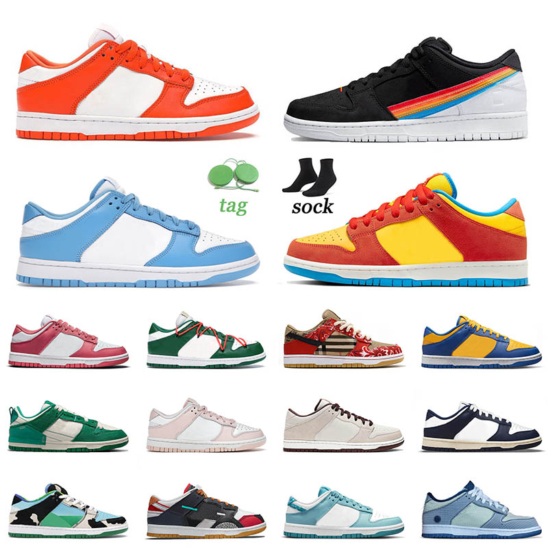 

High Quality skate Low Tops Running Shoes Scrap Unicersity Red Green Paisley Green Glow Vintage Polaroid Bart Simpson Siempre Familia Womens Mens Sneakers Trainer, B73 orange pearl 36-40