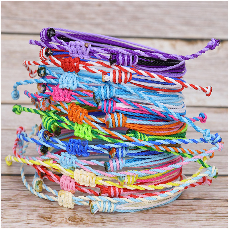 

Customizable Bracelets Waterproof wax line bracelet Boxi rice style multi-color hand-woven bracelet
