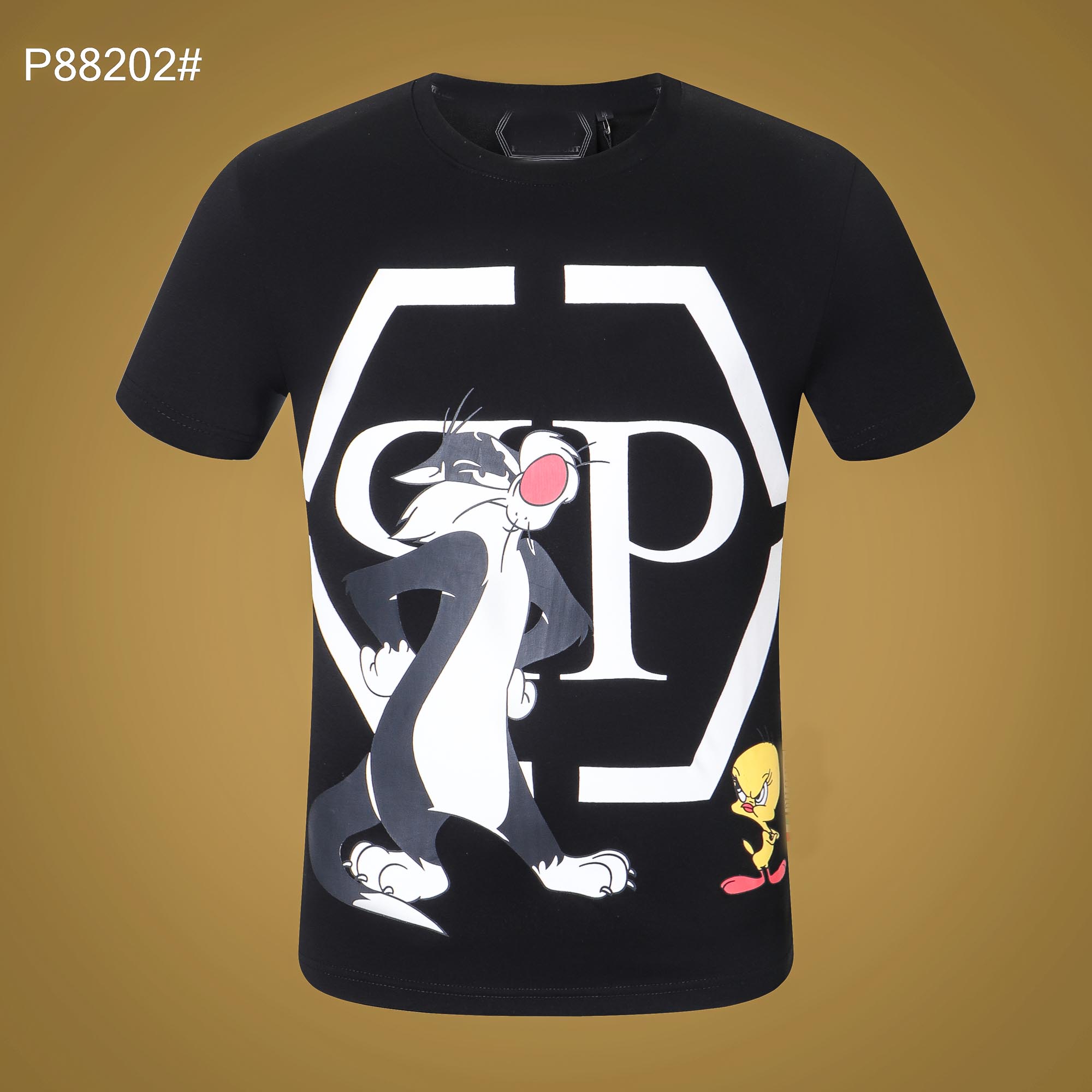 

Designer Mens PP Skull Diamond t shirts Short sleeve Brand Spring and Summer high O-Neck Quality Skulls TShirt tees phillip plain 104, Purple