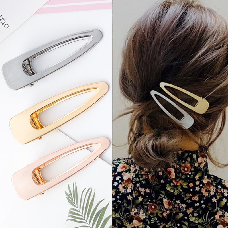 

Hair Clips & Barrettes JZTOP Vintage Metal Silver Rose Gold Color Duckbill For Girls Women Teeth Hairpins Accessories