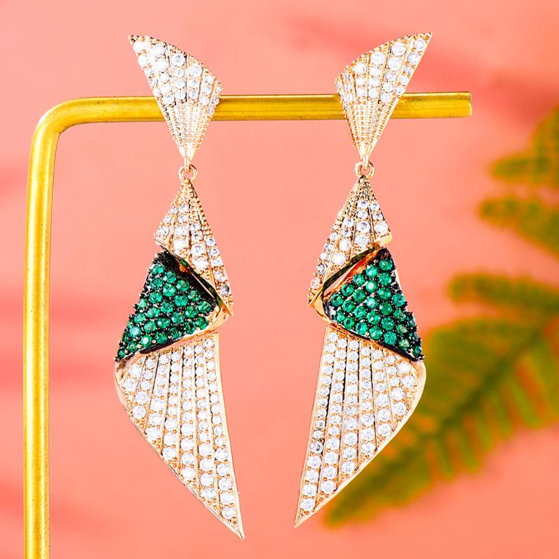 

Dangle & Chandelier Iced Out Hip Hop Dance Belt Earrings For Women Wedding Miami Prong Cuban Chain Link Cubic Zirconia CZ SetDangle DangleDa