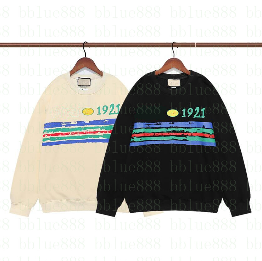 

True size Mens hoodies Designers 1921 Hooded luxury Men stripe letter print Sweatshirt Man Paris Street long Sleeve Sweatshirts