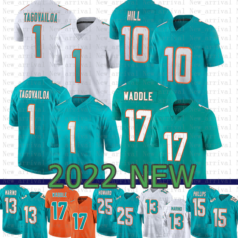 

Tua Tagovailoa Tyreek Hill Football Jersey Jaylen Waddle Dan Marino Jevon Holland Mike Gesicki Xavien Howard Jaelan Phillips Jerome Baker Fuller V Andrew Van Ginkel, 2021 mens-h t