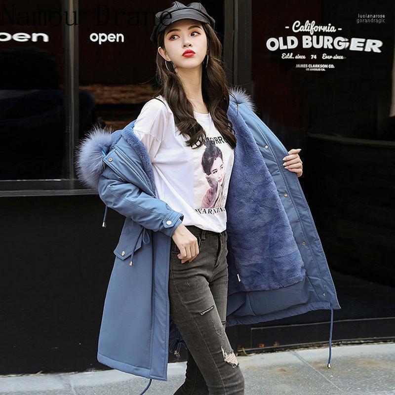 

Women' Down & Parkas South Korean Version Of Loose Medium And Long Hair Collar To Overcome 2022 Winter Tooling Cotton Coat Thick Luci22, Black