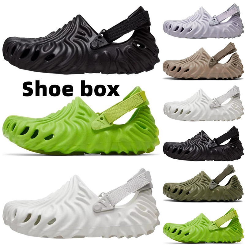 2022 Été Nouveau modèle Designer Pollex Clog Croc Sandals Slides Mentes Femmes Blanc Green Slippers Chaussures Luxur