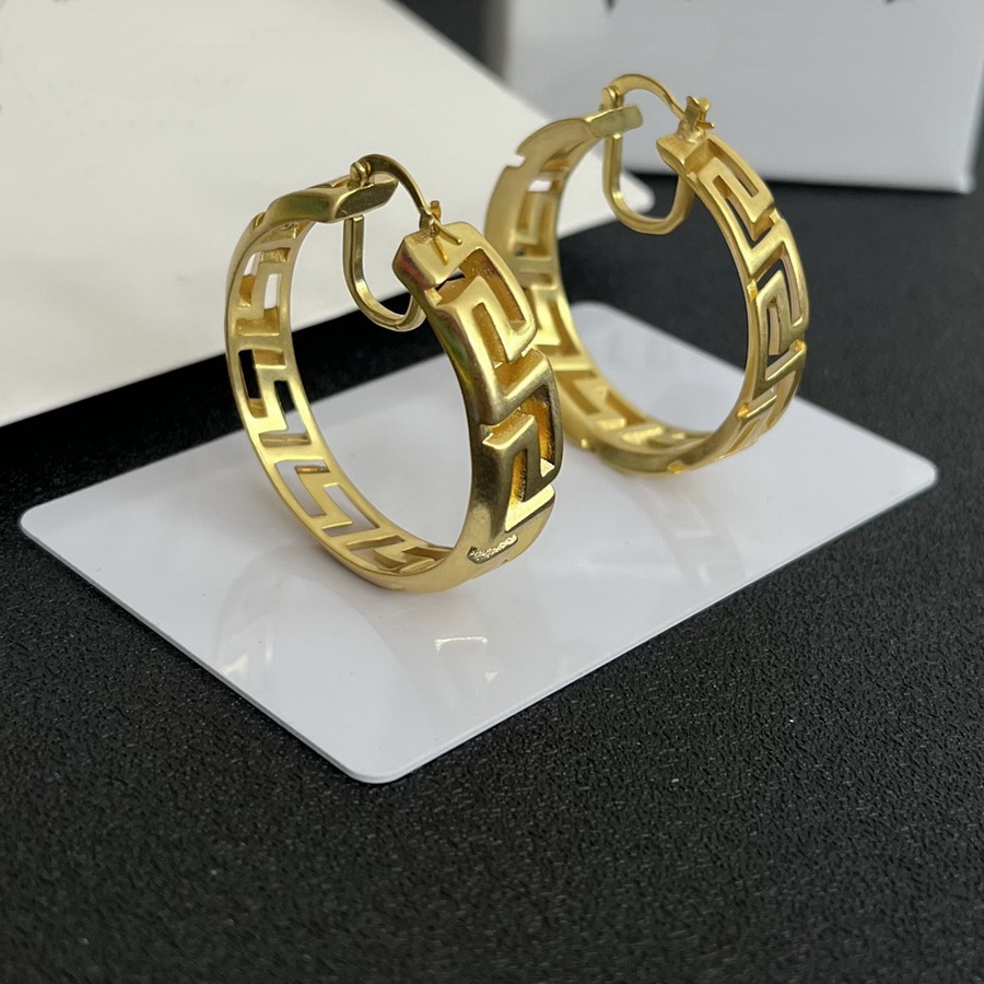 

Fashion new designed earring hoop women's ear stud Banshee Medusa head portrait 18K gold plated ladies earrings Designer Jewelry, Golden
