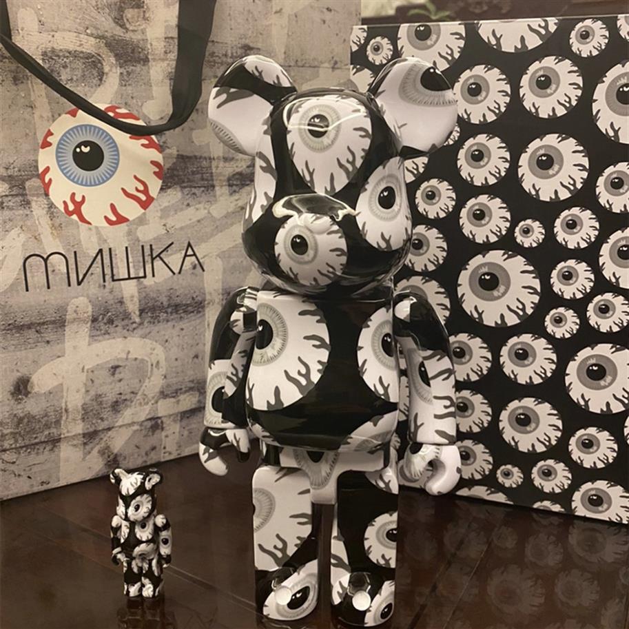 

The new -selling bearbrick building blocks bear 400% eyeball Japanese dolls hand-made blind box children's gift toys 28CM324A