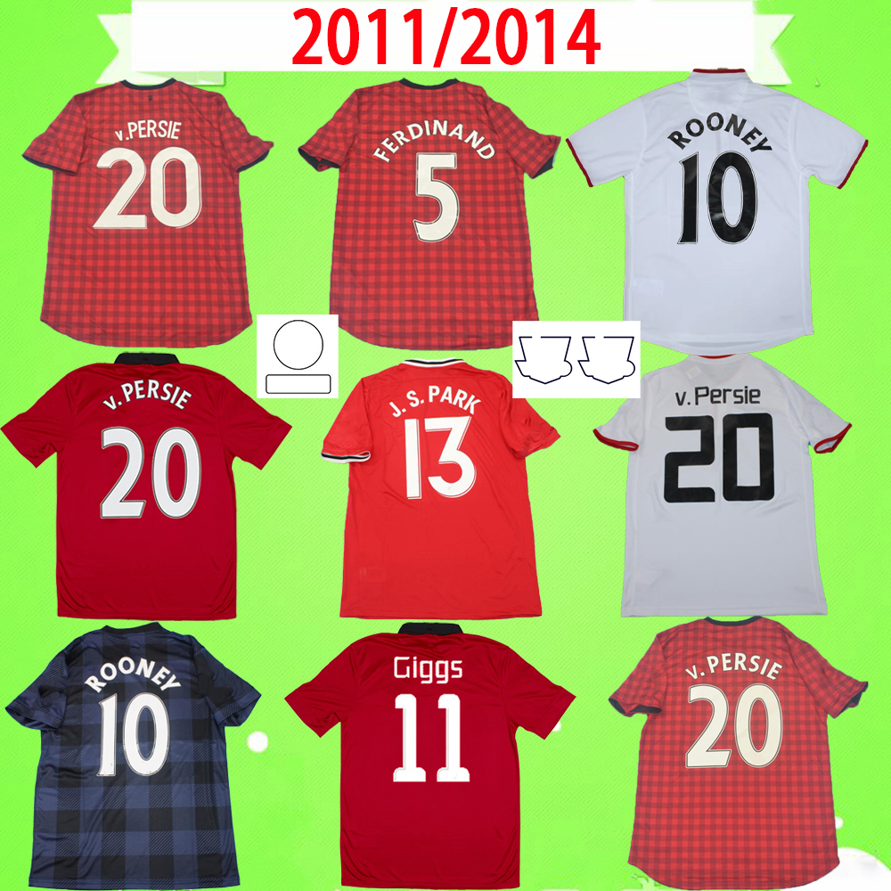 

2011 2012 2013 2014 RETRO soccer jerseys v.PERSIE ROONEY MAN GIGGS UTD vintage 11 12 13 14 OWEN football shirts BERBATOV NANI CHICHARITO Maillot S-2XL home away red white, 11/12 league font