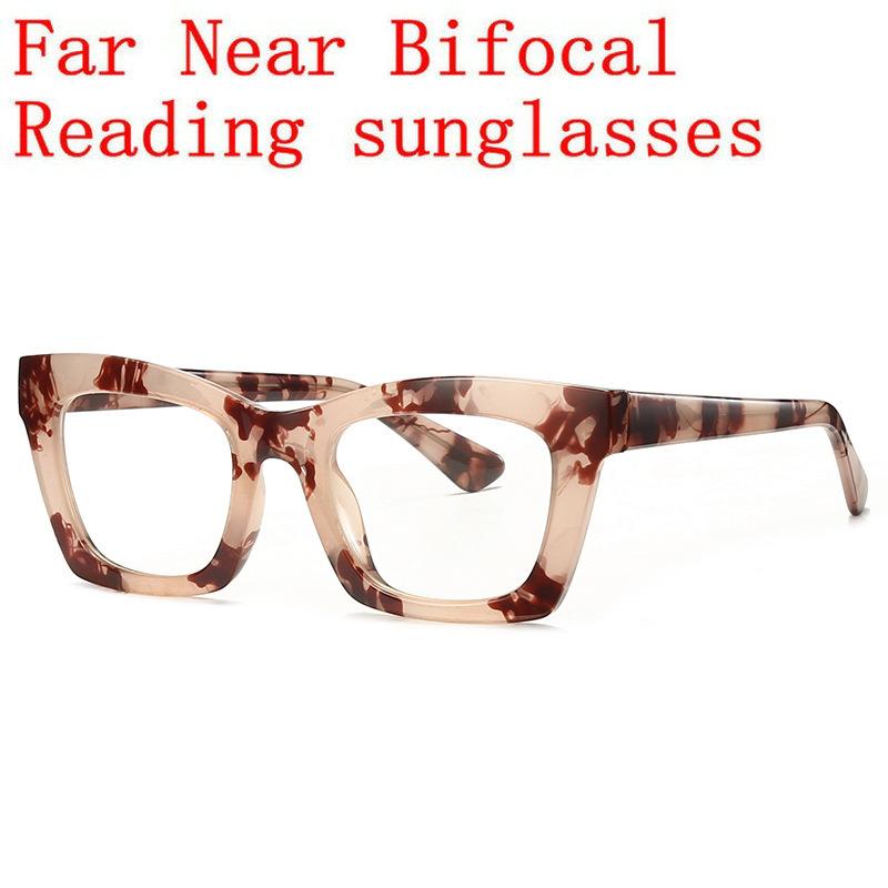 

Sunglasses Outdoor Transition Pochromic Bifocal Reading Glasses Mens And Womens Unisex Square Presbyopia Readers NXSunglasses