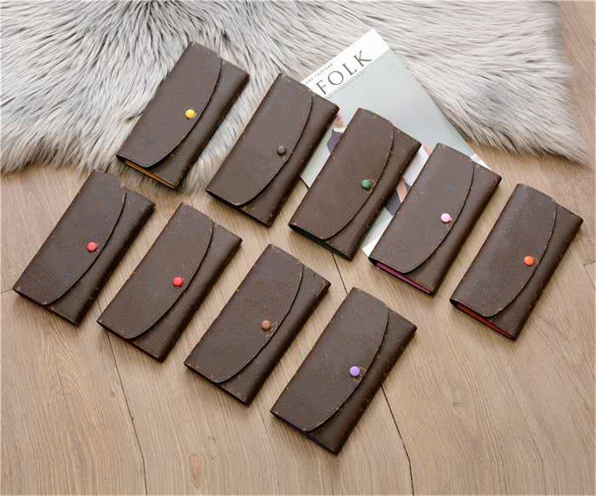 

Real Cowhide Emilie Rosalie Envelope Long&Short Wallets Coin Purse Designer Clutch Bags Josephine Victorine Women Lady Purses Card Holder, #1