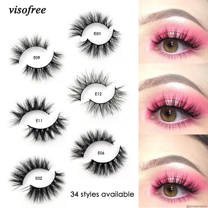 

Visofree Mink Lashes 3D Eyelashes 100 Cruelty free Handmade Reusable Natural False Makeup 220524
