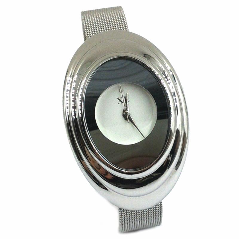 

Wristwatches FW656C Shiny Silver Band Water Resist White Dial Ladies Women Bracelet Watch, As pic