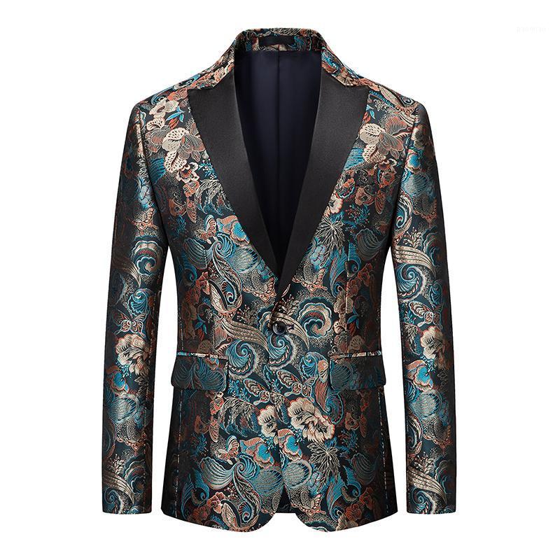 

Men's Suits & Blazers -6XL Plus Size Men Gold Floral Damask Print Black Dinner Jacket Smart Tailored Fit Retro Blazer Streetwear Mens Suit, Tuxedo suit jackets