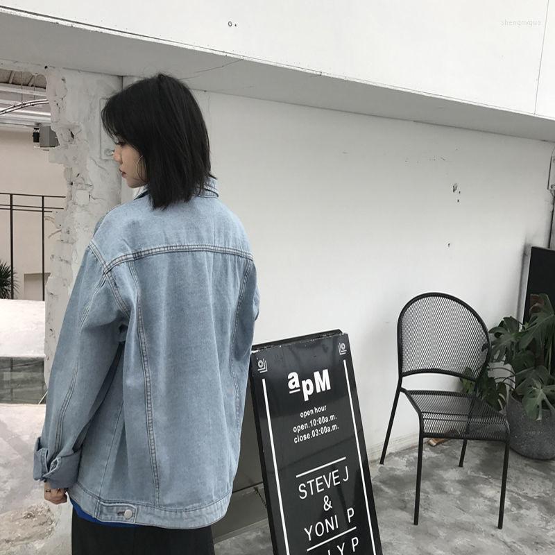 

Cowboy Jacket Women' 2022 Spring Loose Retro Harajuku Wild Jackets, Vest-blue 2